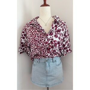 Vans Flower Patterned Buttoned Collared Shirt